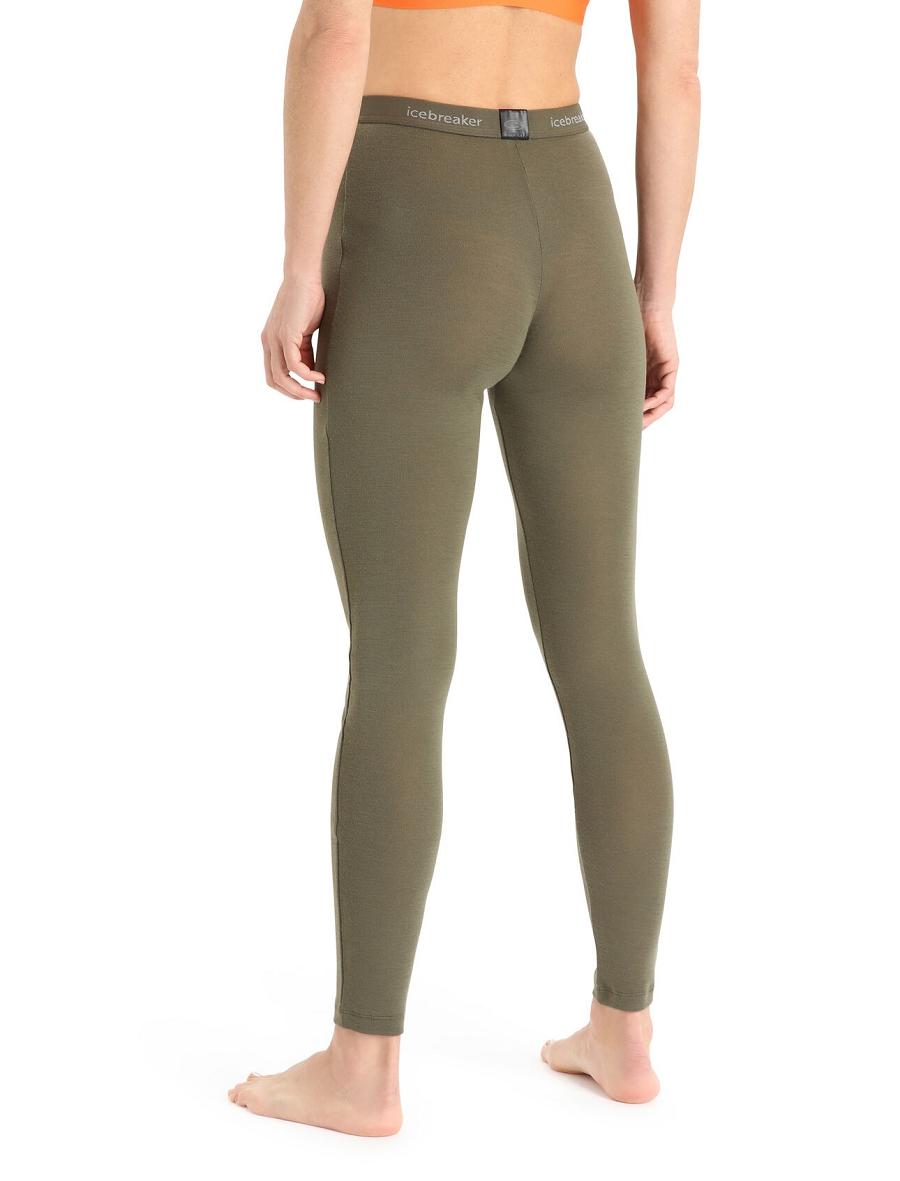 Icebreaker Merino 175 Everyday Thermal Leggings Női Base Layers Olivazöld | HU 1899BEXC